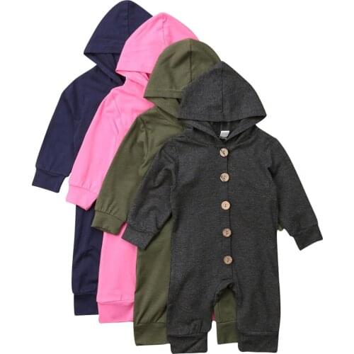 2018 Newly Toddler Baby Girls Lovely Warm Autumn Winter Romper 5 Style Long Sleeve Single Breasted Jumpsuits Romper