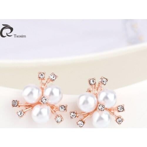 New fashion earrings for woman in clip pearl glass clip earrings for all earrings Jewelry good quality euro alloy Wholesale