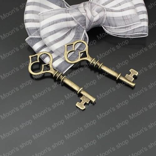Wholesale 60*21mm Antique Bronze Key Alloy Flat Charms Pendants Findings Accessories 100g Roughly 19-20 pieces(JM292)