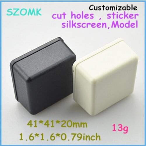Plastic housing for pcb abs plastic enclosure (6 pcs) 41*41*20mm abs swith housing for pcb board enclosure plastic box