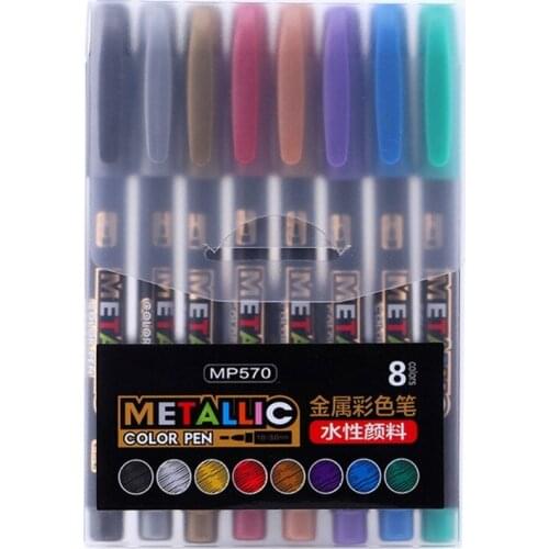 8 Colors Epoxy Resin Drawing Pen Acrylic Paint Highlights Metallic Permanent Marker Graffiti Point Pen