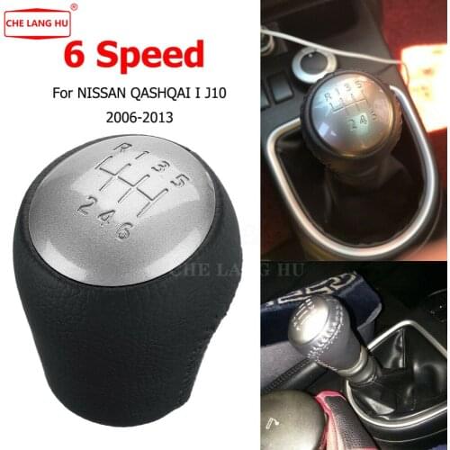 For Nissan Qashqai J10 2006 2007 2008 2009 2010 2011 2012 2013 Car 6 Speed MT Gear Shift Knob Manual Gearshift Shifter Lever