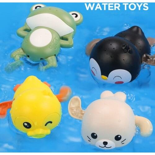 Girls Boys Baby Shower Bath Sea Lions Toys for Children Kids Duck Toys Animal Summer Beach Swimming Pool Water Babies Frogs Toy