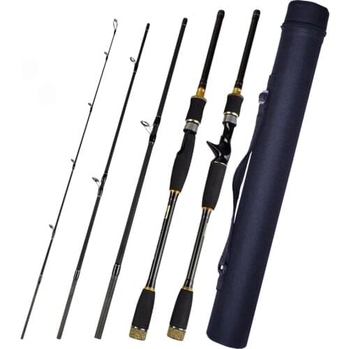 Carbon Spinning Fishing Rod 1.8m 3 Sections M Power Casting Lure Travel Rods Tackle Fishing pole