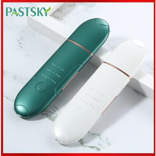 Ultrasonic Skin Scrubber Cleaning Blackhead Peeling & EMS Face Lifting Massager Beauty Device Facial Cleansing Pore USB Recharge