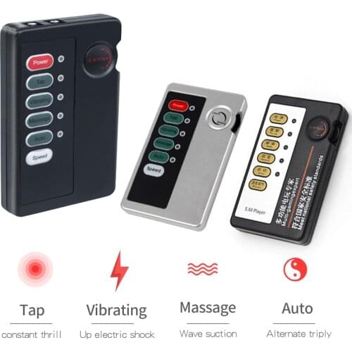 Bdsm Electric Shock Two Output Host,Power Therapy Box Machine,Electro Stimulation Pulse Massage Host,E-stim Adults Sex Accessory