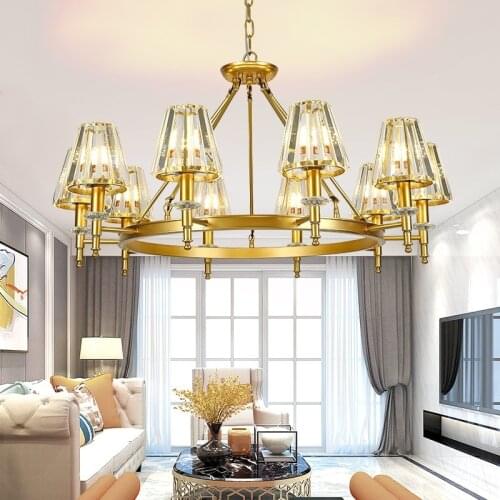 Gold/black 3/6/8/10 head bright LED chandelier Living room bedroom study dining room lights Business & Office Lighting fixture