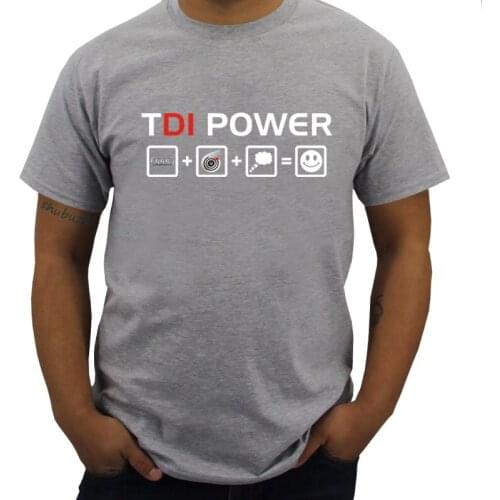 Cotton Tshirt Men Crew Neck Tops Tshirt TDI Power A3 A4 A5 A6 A7 A8 S RS T Shirt Bigger Size Homme Black T-shirt