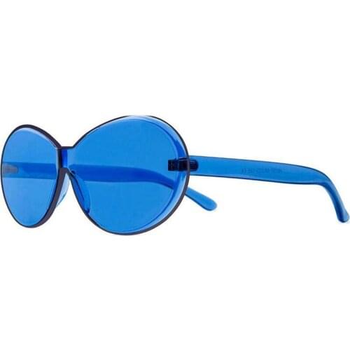 Women Rimless Goggles Glasses Men Oval Sunglasses Female Male Oval Frame Sun Glasses Black White Eyewear UV400