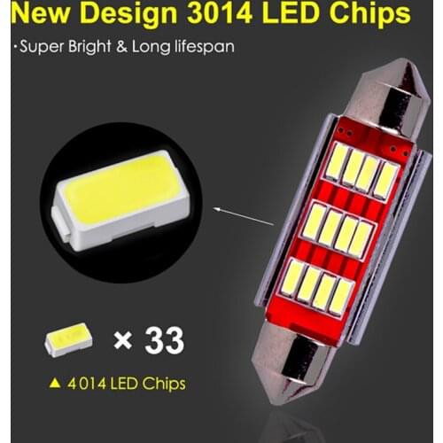 1Pc C5W LED C10W Car Interior Lights Canbus Festoon 31mm 36mm 39mm 42mm LED Bulbs Dome Light Reading Auto Lamp 12V 6000K White