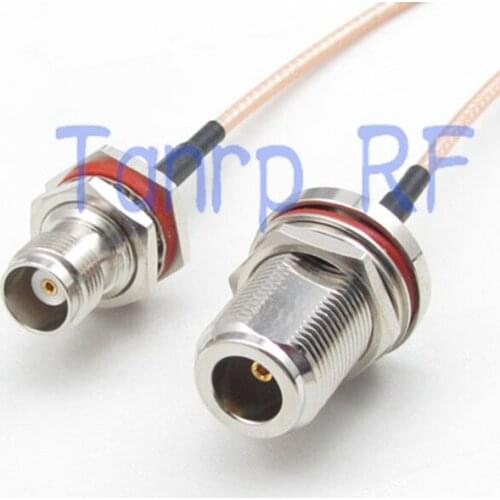 10pcs 15CM Pigtail coaxial jumper cable RG316 extension cord 6inch N female jack waterproof to TNC female RF adapter connector