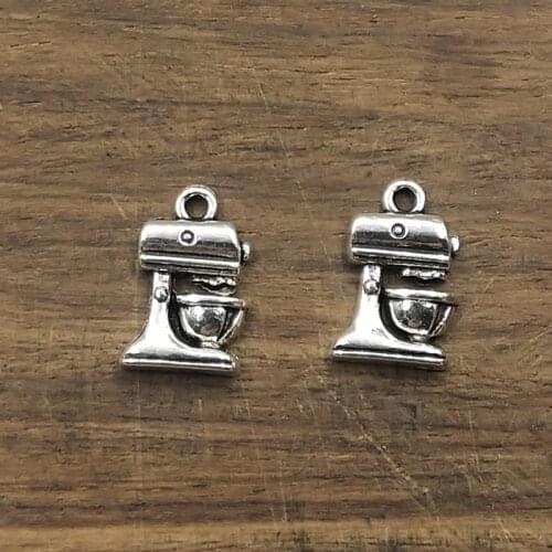 10 pcs Cream Egg Whisk Blender Charm Cake Dough Bread Mixer charm Tibetan Silver Plated Pendants Antique Jewelry Making DIY