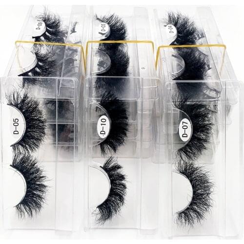 25 mm Mink Eyelashes Fluffy Soft Thick Volume Eyelashes Long Dramatic Messy Mink Lashes Wholesale Lashes Vendor