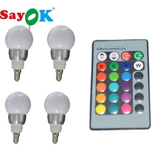 4PCS LED Light Bulbs with One Remote Controller for LED Inflatable Hanging Decoration