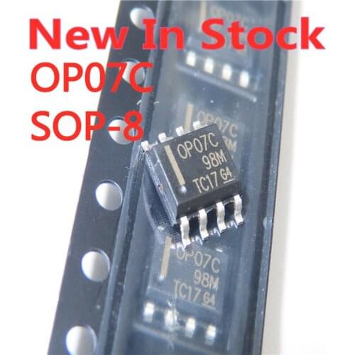 5PCS/LOT OP07C OP07CDR SOP-8 SMD Operational Amplifier Low Noise Bipolar Operational Amplifier In Stock NEW original IC