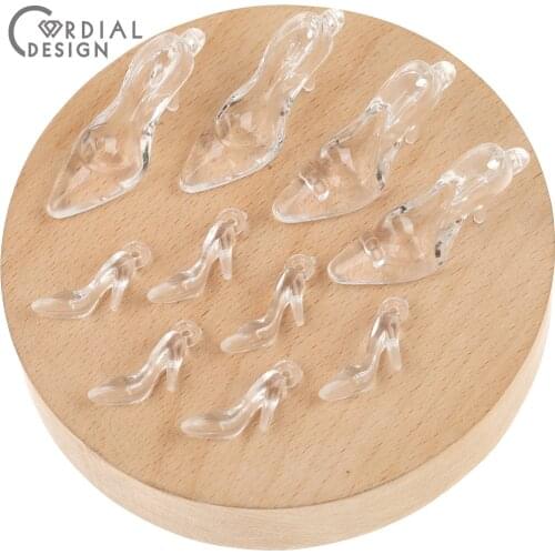 Cordial Design Acrylic Beads/Jewelry Accessories/Hand Made/Clear Beads/High-heeled Shoes Shape/Beads For Charms/Earring Findings