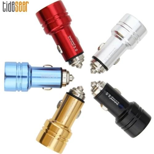 3.1A Car Charger Universal QC3.0 Quick Charge 3.0 Dual USB Fast Charging Mobile Phone In Car For iPhone Xiaomi Samsung 300pcs