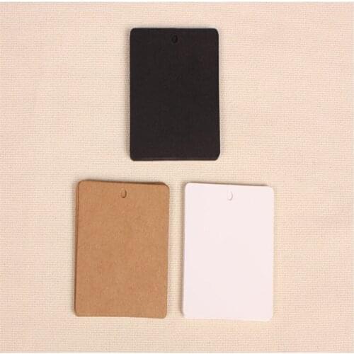 Free Shipping 200pcs Jewelry Cloth Square Paper Cards Display Price Tags Kraft Paper Cards 6x6cm