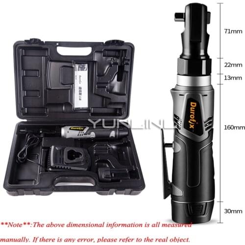 12V Cordless Electric Ratchet Wrench Drill Screwdriver Scaffolding with 2 Battery