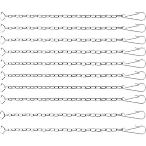 10 Pieces Toilet Handle Chain Stainless Steel Toilet Flapper Lift Chain Replacement Fits Most Toilet Flappers