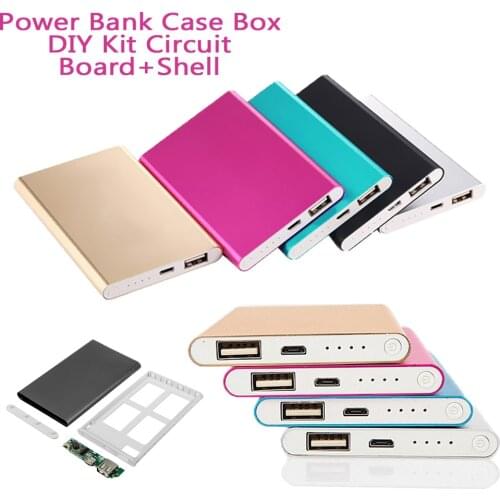 Portable 4000mAh Power Bank Case Box DIY Kit Circuit Board+Shell For Smartphone USB Charging Storage Case Drop Shipping 2021