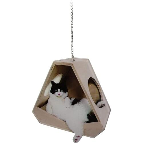 Wooden Cat Car Pendant Charm Hanging Ornament for Auto Rear View Mirror Ornaments