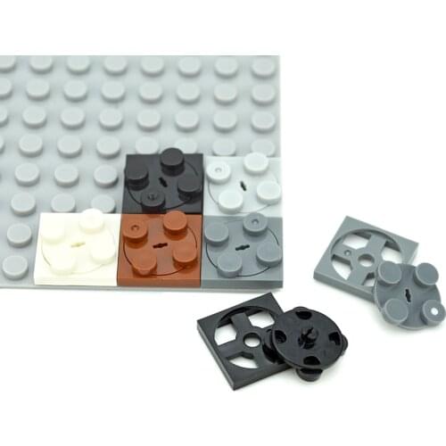 Assembles Particles Turntable 2x2 Plate Top+Base Compatible With 3679 3680 Building Blocks MOC Brick Tech Parts DIY Toys For Kid