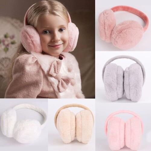 Kids Winter Earmuffs Children Fluffy Fur Warm Earmuffs For Boys Girls Headphones Warm Soft Ski Earmuffs Child Gift Outdoor