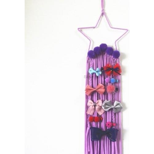 DHL 100pcs Girls' Hair Pin/Rope Storage Belt Barrette Organizer Kids Rainbow Color Hair Clips Holder DIY Hair Accessories