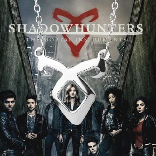 Movie Shadow Hunter Bone Necklace Mortal Instruments Bone City Angel Power Rune Pendant Necklace Men and Women Jewelry gift