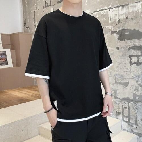 T Shirt Men Casual White Gray Cotton Short Sleeve T-Shirt Base Black Top Tshirt O-Neck Solid New Fashion T Shirts