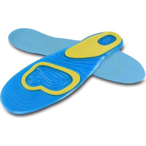 Gel Ploymer Orthopedic Insoles for Men Sport Anti-slip Comfortable Deodorant Full Palm Pads Women Lightweight Breathable Insoles