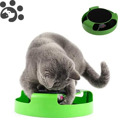 Cat Toy Hidden Mouse Mice Rotating Playboard Toys Cat Ineractive Amusement Turntable Cat Dog Toys for Small Dogs Pet TY0057