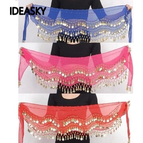 India wholesale gold coins bellydance dancing beaded tribal belly dance belt hip scarf belts coin indian waist fringe tassel