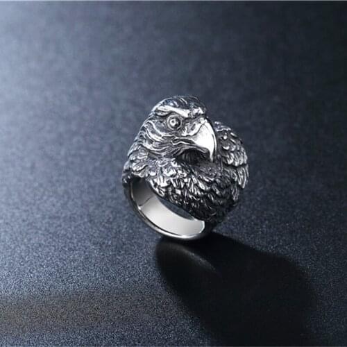 Nordic Viking Crow Ring Stainless Steel Crow Head Ring Fashion Mens and Womens Accessories Ring Viking Jewelry