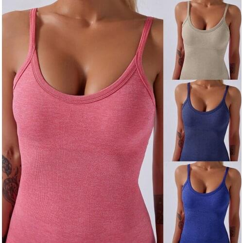 Seamless Yoga Set Sling Jumpsuit Shorts Lightweight Breathable Workout Sports Suits Gym Clothing sleeveless yoga clothing