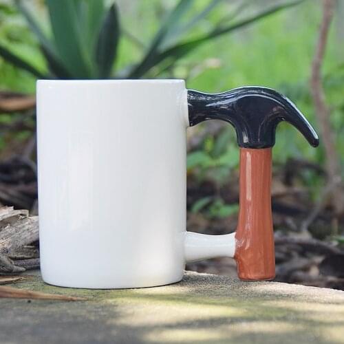 Creative Funny Ceramic Morning Mug Hammer Style Prank Ceramic Mugs for Tea Milk Beverage Good for Unique Gift SH198
