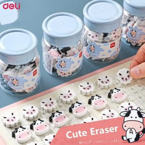 Deli Eraser 22 Pcs Cartoon Animal Erasers School Supplies Stationery Cute Eraser for Kids Prize Kawaii Office Supplies Wholesale