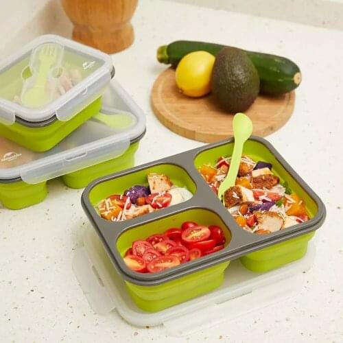 Naturehike Outdoor Folding Portable Silicone PP Lunch Material Box Picnic Camping Tableware Sealed Preservation Meal Container