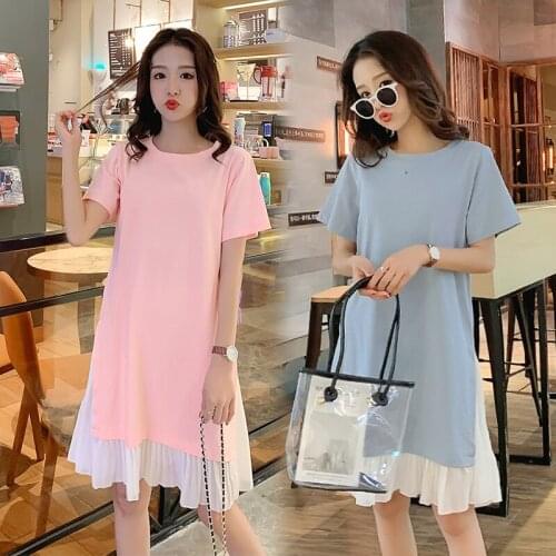 Maternity Clothes 2020 Summer Pregnant Women Dress New Style Maternity Clothes Joint Pleated Maternity Top Fashion