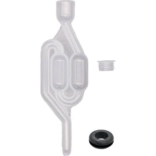 Twin Bubble Airlock S Type Airlock One-way exhaust water seal valve with Silicon Grommet Beer Wine Making