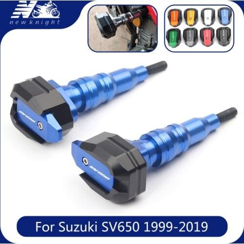 With Logo For Suzuki SV650 1999-2019 2018 Motorcycle CNC Falling Protection Frame Slider Fairing Guard Anti Crash Pad Protector