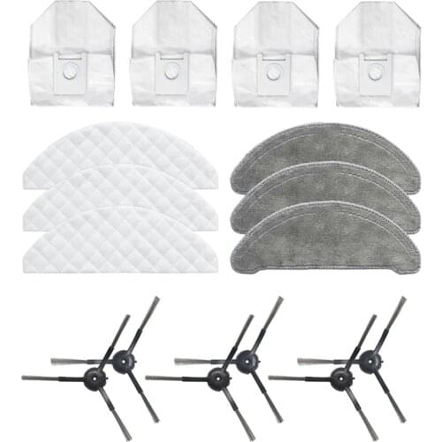Mops Cloths Dust Bags Side Brush Disposable Mops for Xiaomi ROIDMI EVE Plus Robot Vacuum Cleaner Accessories