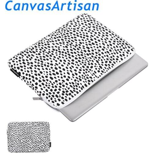 Waterproof Laptop Brand Bag 11,12,13,14,15,15.6,13.3,15.4, Leopard Dot Sleeve Case For Macbook Air Pro Computer, Dropship F020