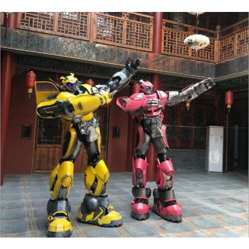 Super Attractive Realistic Special Fancy Red Robot Costume Adult Wearing Walkable Costume 2.6 Meter Brand New