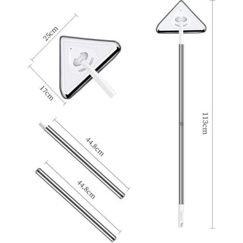 Triangles Lazy Cleaning Mop Adjustable 360 Degree Rotatable Telescopic Rod Mop For Clean Roofs Walls Cars Corners H88F