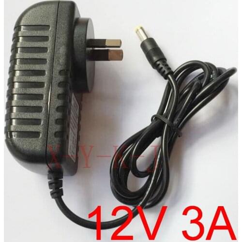 High quality IC solutions 1PCS AC 100V-240V DC 12V 3A Switch power supply AU plug , 36W LED power adapter, 5.5mm x 2.1-2.5mm