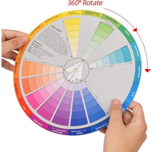 1pc Tattoo Color Wheel Mixing Board Circular for Permanent Makeup Chromatic Guide Paper Card