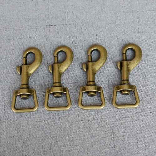 20 Pieces Antique Brass 15mm Metal Snap hook buckle for Luggage bag Bag hanger Lobster Clasp DIY Sewing handmade Key chain