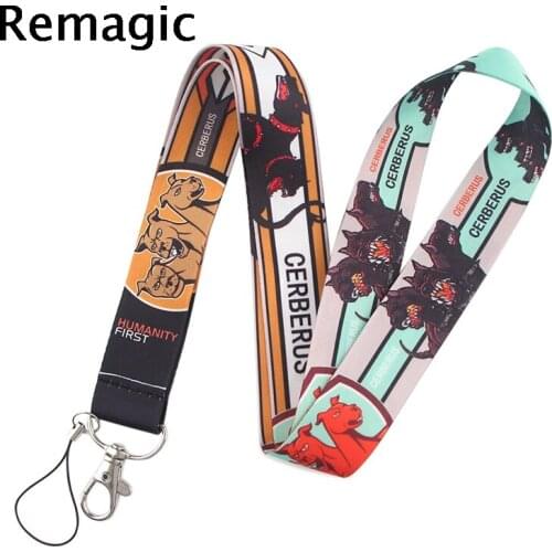 20pcs Cerberus Keychain Lanyards Id Badge Holder ID Card Pass Gym Mobile Phone Badge Holder Key Strap webbings ribbons Key Strap